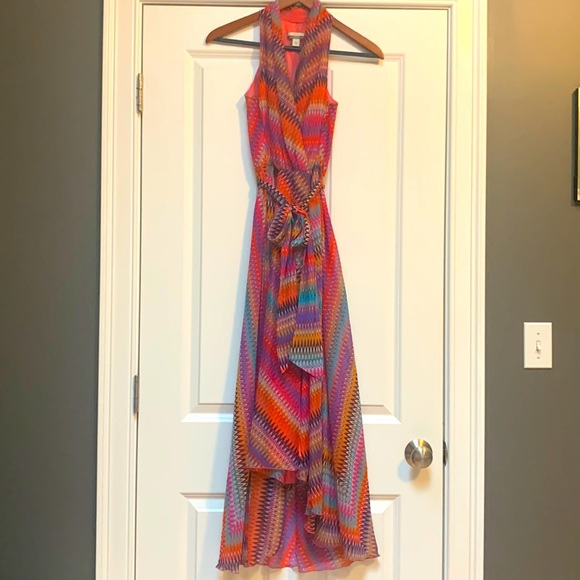 Flowy halter multicolored vacation dress - Muse for Boston Proper - Picture 2 of 10